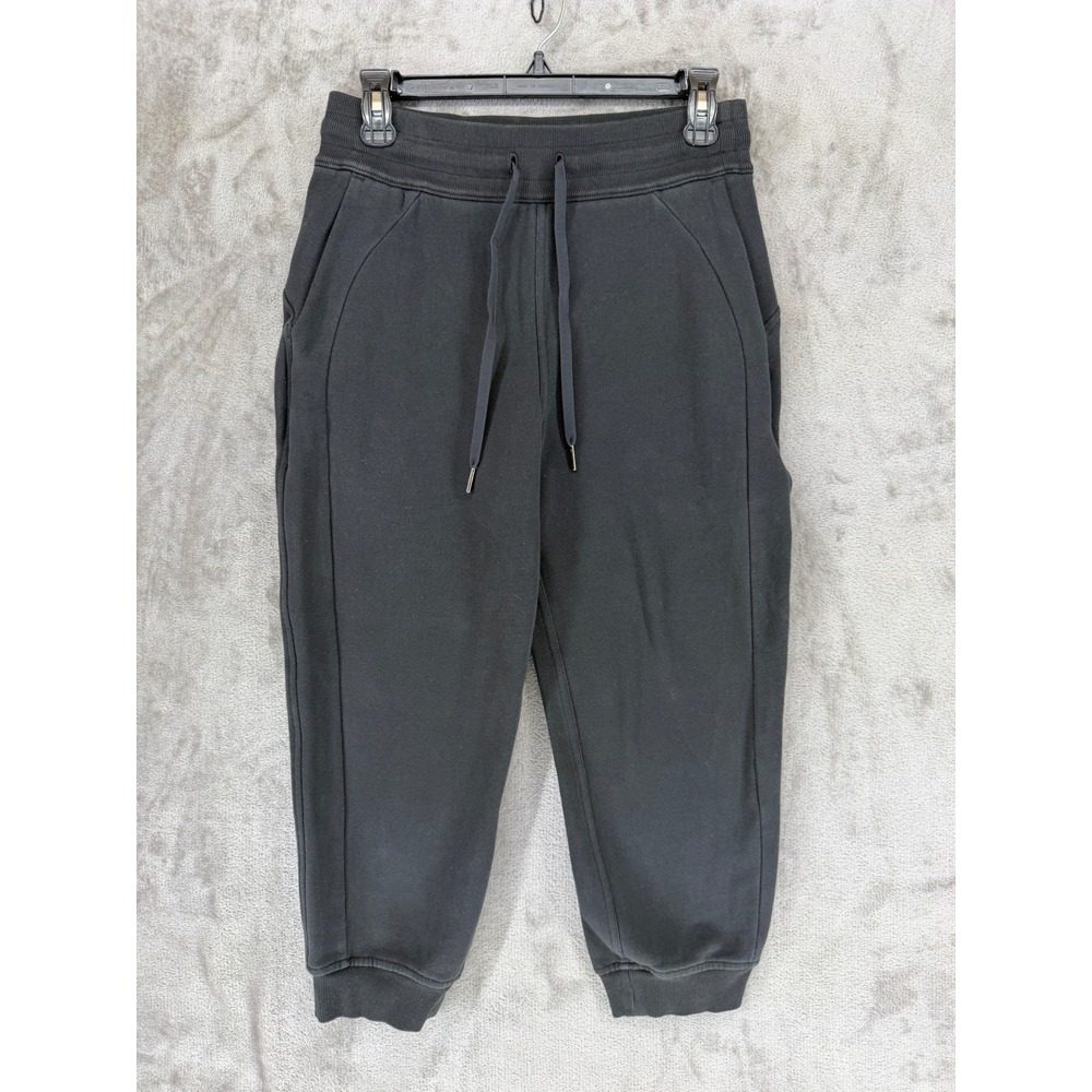 Lululemon Scuba High-Rise Jogger Cropped 23 Black Sweatpants‎ LW6BW6S Womens 6